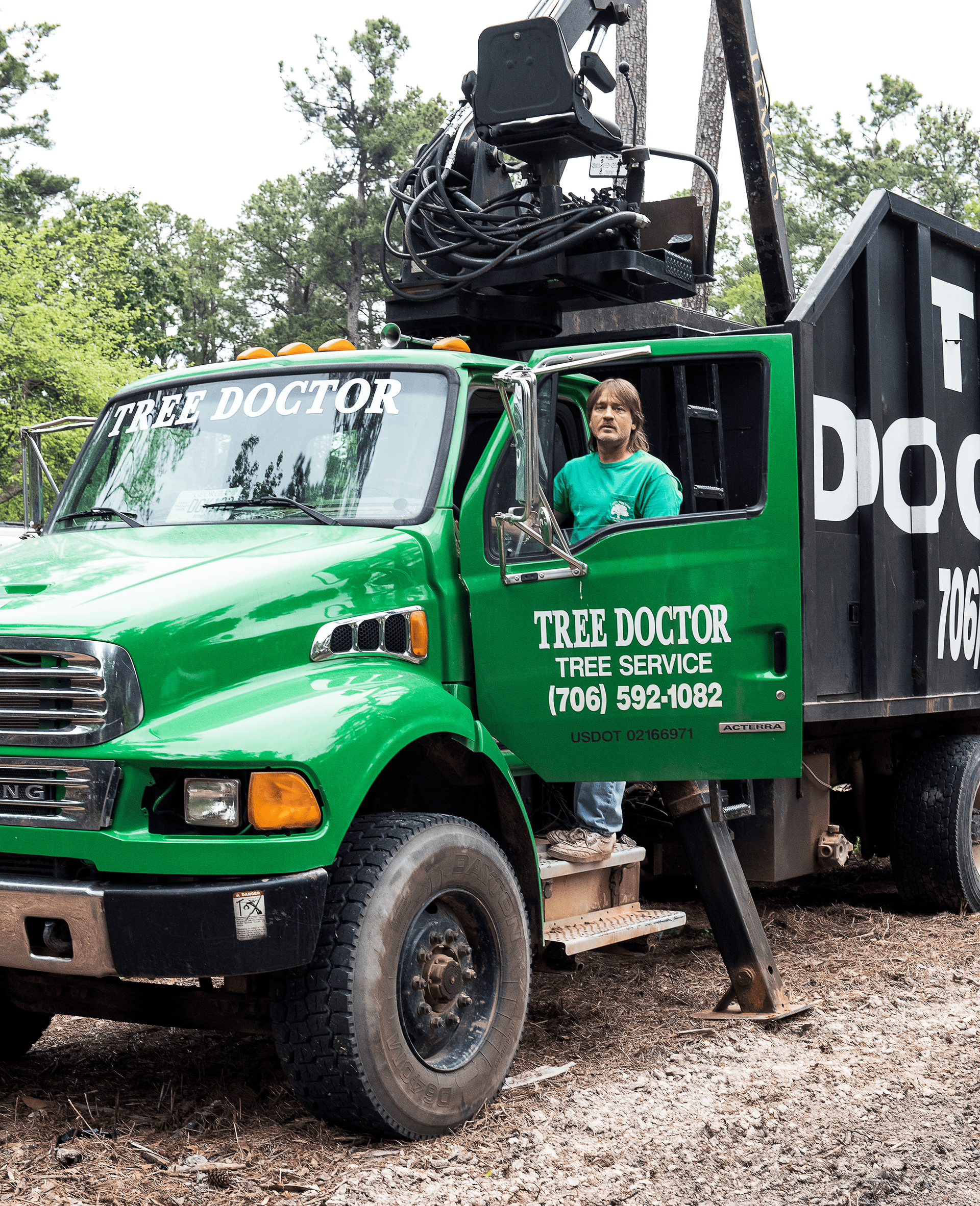 Professional tree care service truck